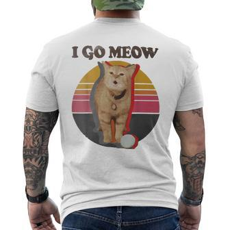 I Go Meow Singing Cat Meme Men's T-shirt Back Print - Monsterry CA