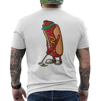 Golfing Hot Dog Golf For Boys Golfer Men's T-shirt Back Print - Monsterry