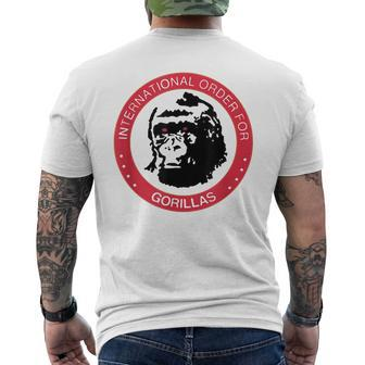 International Order For Gorillas Nerd Geek Graphic Men's T-shirt Back Print - Monsterry