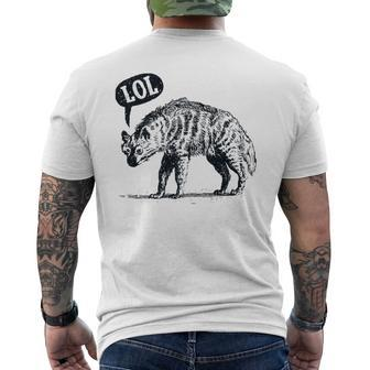 Laughing Hyena Lol Animal Pun Men's T-shirt Back Print - Monsterry DE