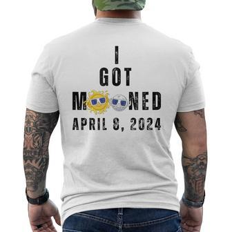 I Got Mooned Total Solar Moon Sun Eclipse April 8 2024 Men's T-shirt Back Print | Mazezy