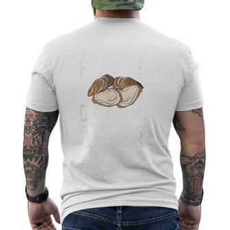 Oyster Weekend Forecast Oysters With A Chance Of Beer Men's T-shirt Back Print - Monsterry UK