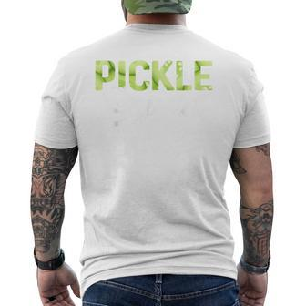 Pickle Cucumber Vegan Squad Green Grocer Green Farm Men's T-shirt Back Print - Monsterry AU