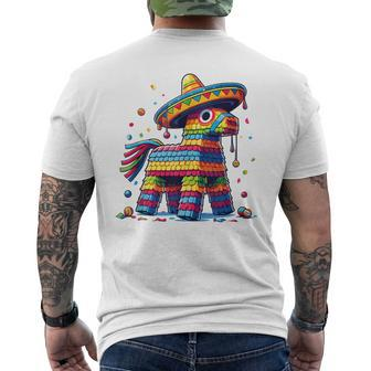 Pinata Cinco De Mayo Mexican Fiesta Pinata Sombrero Men's T-shirt Back Print | Mazezy