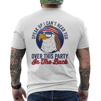 Redneck 4Th Of July American Flag Usa Eagle Mullet Mens Back Print T-shirt - Thegiftio UK