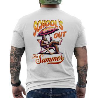 Retro Beach Schools Out For Summer Men's T-shirt Back Print - Monsterry