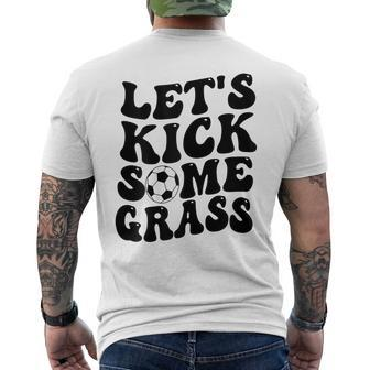 Soccer Mom Lets Kick Some Grass Men's T-shirt Back Print - Monsterry DE