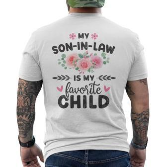 Son-In-Law Favorite Child For Mom-In-Law Men's T-shirt Back Print - Seseable