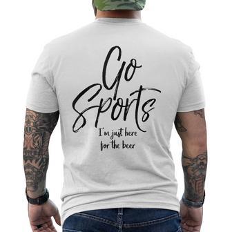 Sport Event Quote Go Sports I'm Just Here For The Beer Men's T-shirt Back Print - Monsterry UK