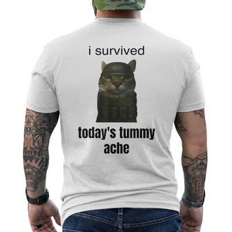 I Survived Today's Tummy Ache Men's T-shirt Back Print - Seseable