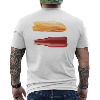 Tamales And Ketchupfor Dad On Father's Day Mens Back Print T-shirt | Mazezy