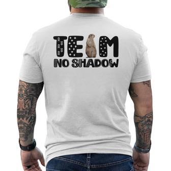 Team Cute Groundhog No Shadow Vintage Groundhog Day Men's T-shirt Back Print - Monsterry AU