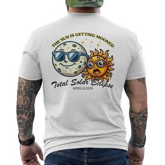 Total Solar Eclipse 2024 Chase Sun Is Getting Mooned Men's T-shirt Back Print | Mazezy