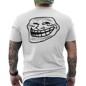 Troll Face Nerd Geek Graphic Men's T-shirt Back Print - Monsterry DE