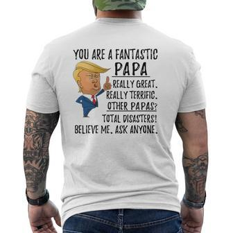 Trump Father's Day Grandpa You Are Fantastic Papa Mens Back Print T-shirt | Mazezy