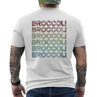 Vegetarian Party Vintage Vegan Broccoli Mens Back Print T-shirt - Thegiftio UK