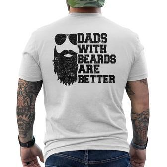 Vintage Dads With Beards Are Better Happy Father's Day Men's T-shirt Back Print - Thegiftio UK