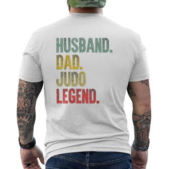 Vintage Husband Dad Judo Legend Retro Mens Back Print T-shirt - Thegiftio