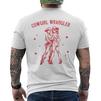 Western Cowgirl Wrangler Lesbian Queer Pride Month Men's T-shirt Back Print - Monsterry UK