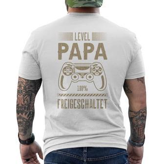 Für Papa Zur Geburt Frischgebackener Papa Gaming T-Shirt mit Rückendruck - Geschenkecke