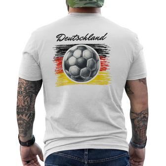 Fussball Fußball Mannschaft Flagge Deutschland Fan T-Shirt mit Rückendruck - Geschenkecke