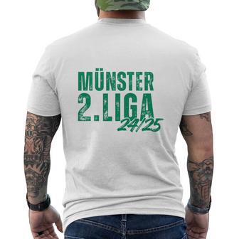 Fussball Kickenerein Münster Fan Heimat Westfalen Aufstieg T-Shirt mit Rückendruck - Geschenkecke