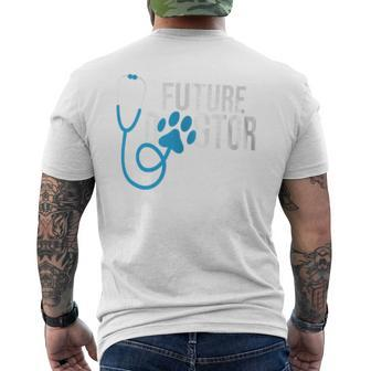 Future Dogtor Dog Animal Lover Vet Veterinarian Veterinary Men's T-shirt Back Print - Monsterry