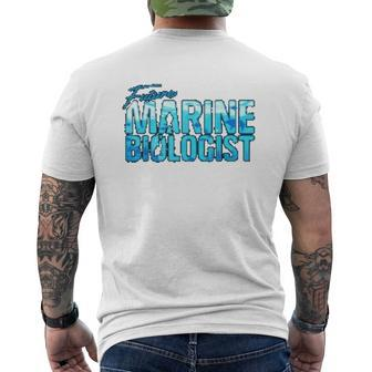 Future Marine Biologist Ocean Student Biology Pun Mens Back Print T-shirt - Seseable