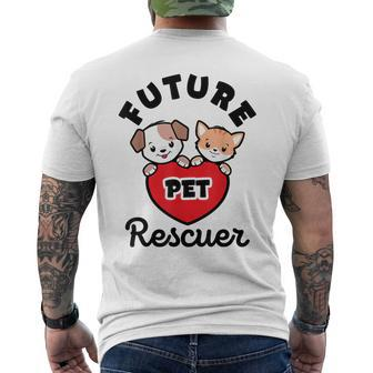 Future Pet Rescuer Veterinarian Dog Cat Baby Animal Rescue Men's T-shirt Back Print - Monsterry CA