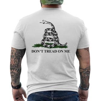 Gadsden Flag Libertarian Men's T-shirt Back Print - Monsterry DE