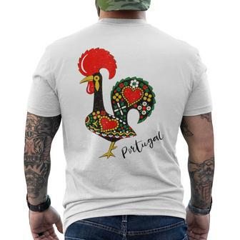 Galo De Barcelos Portuguese Rooster Men's T-shirt Back Print - Monsterry