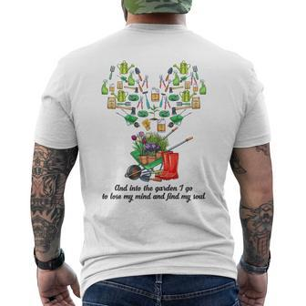 Into The Garden I Go Gardening Tools Heart Outdoor Gardening Men's T-shirt Back Print - Monsterry AU