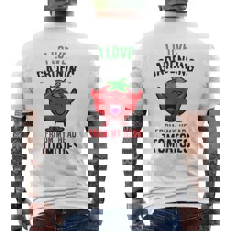 Gardener I Love Gardening From My Head Tomatoes Men's T-shirt Back Print - Thegiftio UK