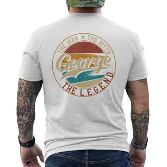 George The Man The Myth The Legend Men's T-shirt Back Print - Monsterry