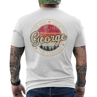 George The Man The Myth The Legend Personalized Name Men's T-shirt Back Print - Monsterry AU