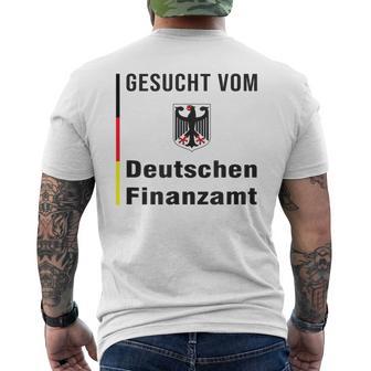 Gesucht Vom Deutschen Finanzamt Tax Evasion White T-Shirt mit Rückendruck - Seseable