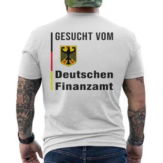 Gesucht Vom Finanzamt Lustiges Kurzärmliges Herren-T-Kurzärmliges Herren-T-Shirt zur Steuerhinterziehung - Seseable