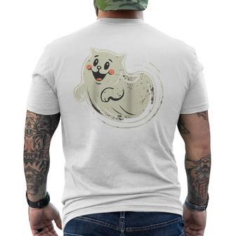 Ghost Vintage Meow Cat Ghost Men's T-shirt Back Print - Monsterry AU