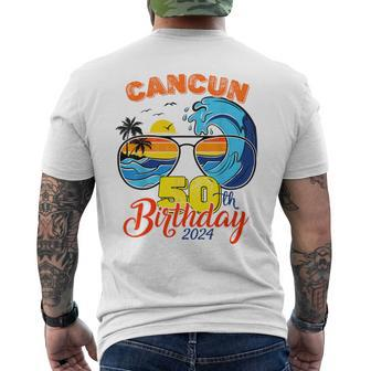 Girls Trip Cancun 2024 Vacation Cancun 50Th Birthday Squad Men's T-shirt Back Print | Mazezy AU