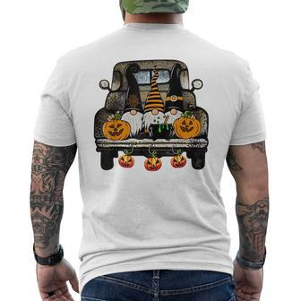 Gnomes Truck Scary Pumpkins Autumn Halloween Costume Mens Back Print T-shirt - Thegiftio UK