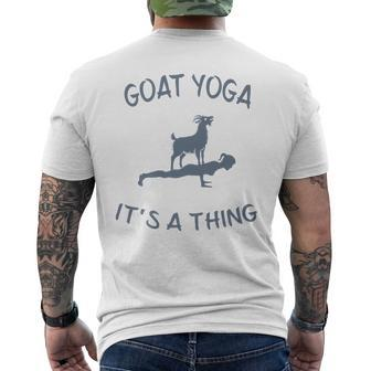 Goat Yoga For Yoga Practitioners V2 Mens Back Print T-shirt - Thegiftio UK