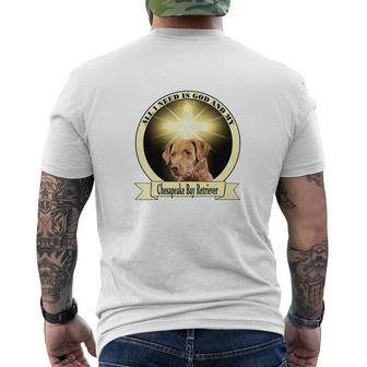 God And My Chesapeake Bay Retriever Mens Back Print T-shirt - Thegiftio UK