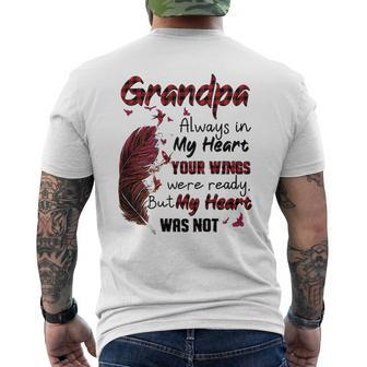 Grandpa Always In My Heart Mens Back Print T-shirt | Mazezy DE
