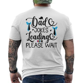 Grandpa Daddy Father's Day Loading Jocks Dad Humor Men's T-shirt Back Print - Monsterry