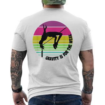 Gravity Is For The Weak Retro Colors High Jump Men's T-shirt Back Print - Monsterry UK