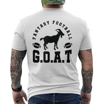 Greatest Fantasy Football Of All Time GOAT T Men's T-shirt Back Print - Monsterry