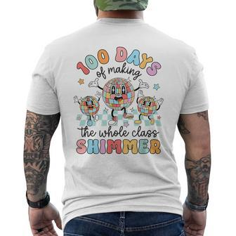 Groovy 100 Days Of Making Whole Class Shimmer Disco Ball Men's T-shirt Back Print - Monsterry UK