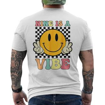 Groovy 9 Year Old 9Th Birthday Is A Vibe Men's T-shirt Back Print - Monsterry CA