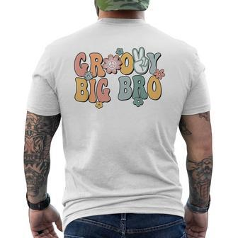 Groovy Big Bro Retro Brother Matching Family 1St Birthday Men's T-shirt Back Print | Seseable CA