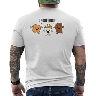 Group Hug S'mores Campfire Marshmallow Chocolate Smores Men's T-shirt Back Print - Monsterry AU